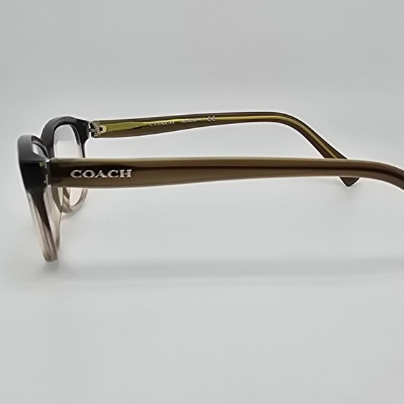 Coach HC6089 5400 Brown Gradient Olive Cat Eye Eyeglasses Frame 51-16-135 - Picture 3 of 12
